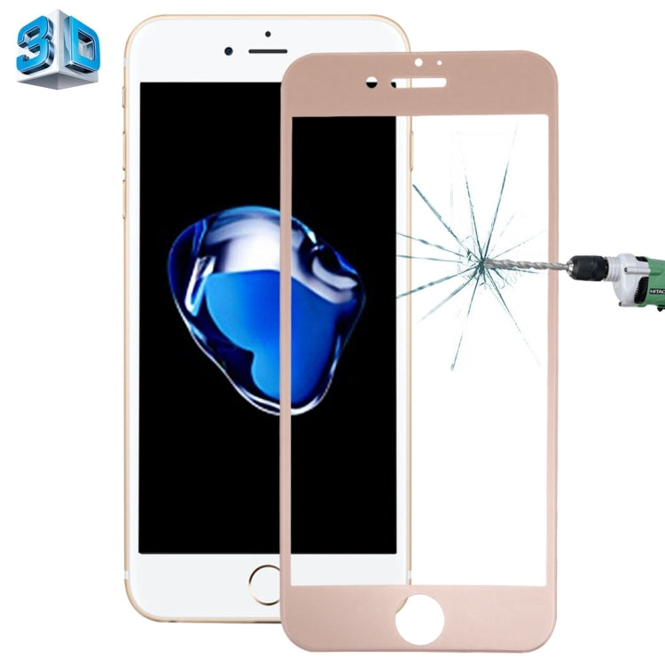 For iPhone 7 Plus 0.26mm 9H Surface Hardness 3D Explosion-proof Colorized Silk-screen Tempered Glass Full Screen Film
