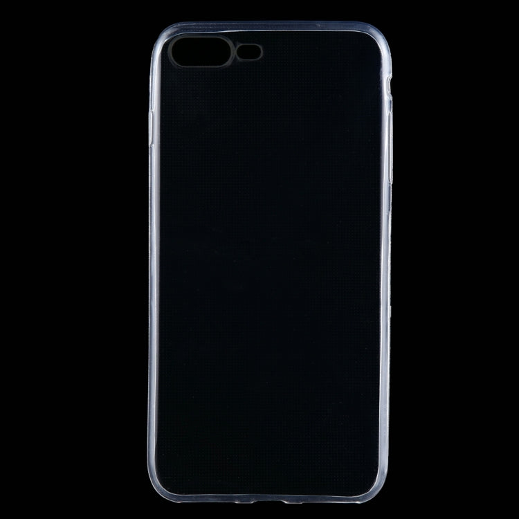 For iPhone 8 Plus & 7 Plus   0.75mm Ultra-thin Transparent TPU Protective Case(Transparent)
