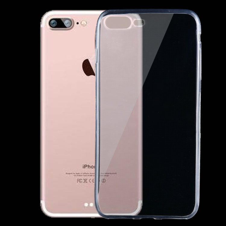 For iPhone 8 Plus & 7 Plus   0.75mm Ultra-thin Transparent TPU Protective Case(Transparent)