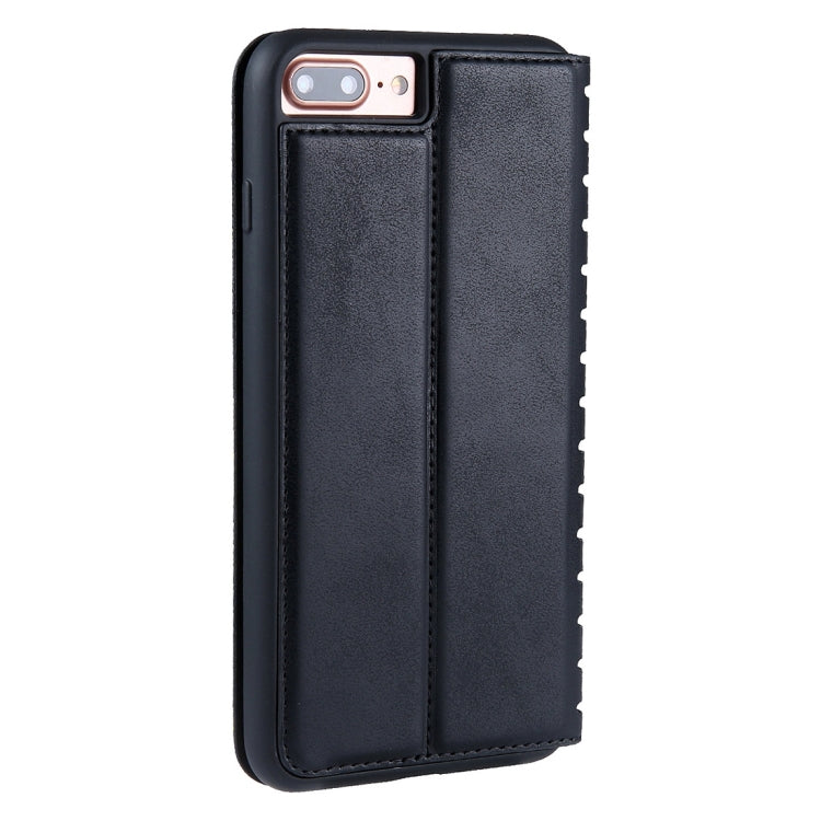 For iPhone 8 Plus & 7 Plus   PU Retro Texture with Absorption Horizontal Flip Leather Case with Holder & Card Slots