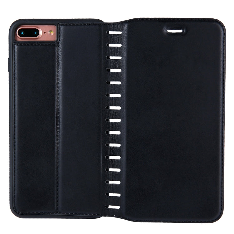 For iPhone 8 Plus & 7 Plus   PU Retro Texture with Absorption Horizontal Flip Leather Case with Holder & Card Slots
