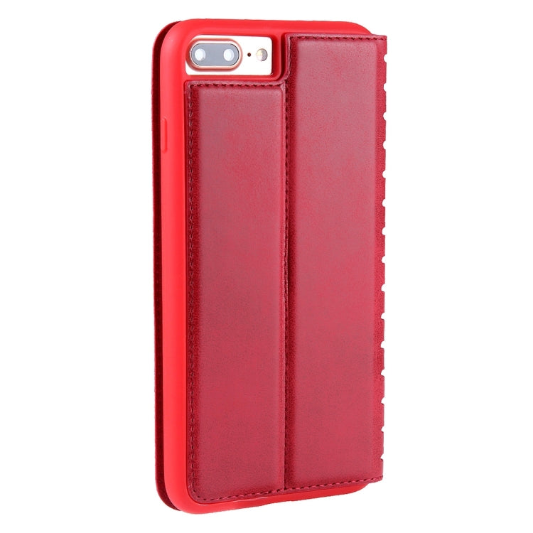 For iPhone 8 Plus & 7 Plus   PU Retro Texture with Absorption Horizontal Flip Leather Case with Holder & Card Slots