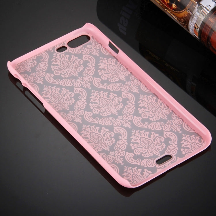 For iPhone 8 Plus & 7 Plus   Embossed Flowers Pattern Plastic Protective Case
