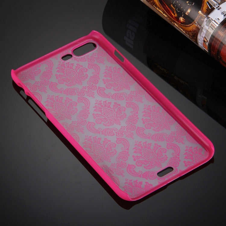 For iPhone 8 Plus & 7 Plus   Embossed Flowers Pattern Plastic Protective Case