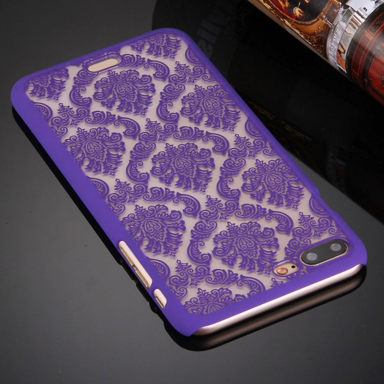 For iPhone 8 Plus & 7 Plus   Embossed Flowers Pattern Plastic Protective Case