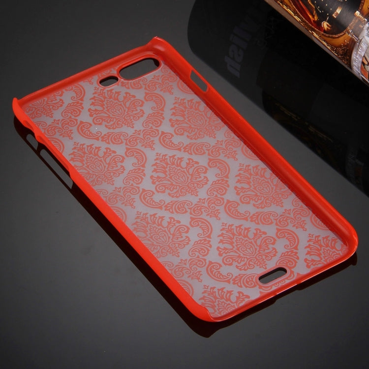 For iPhone 8 Plus & 7 Plus   Embossed Flowers Pattern Plastic Protective Case