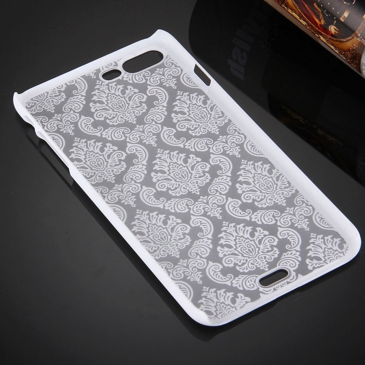 For iPhone 8 Plus & 7 Plus   Embossed Flowers Pattern Plastic Protective Case