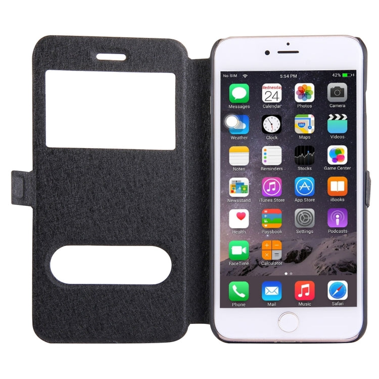 For iPhone 8 Plus & 7 Plus   Solid Color Horizontal Flip Leather Case with Call Display ID & Holder & Magnetic Buckle