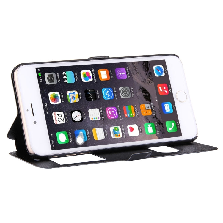 For iPhone 8 Plus & 7 Plus   Solid Color Horizontal Flip Leather Case with Call Display ID & Holder & Magnetic Buckle