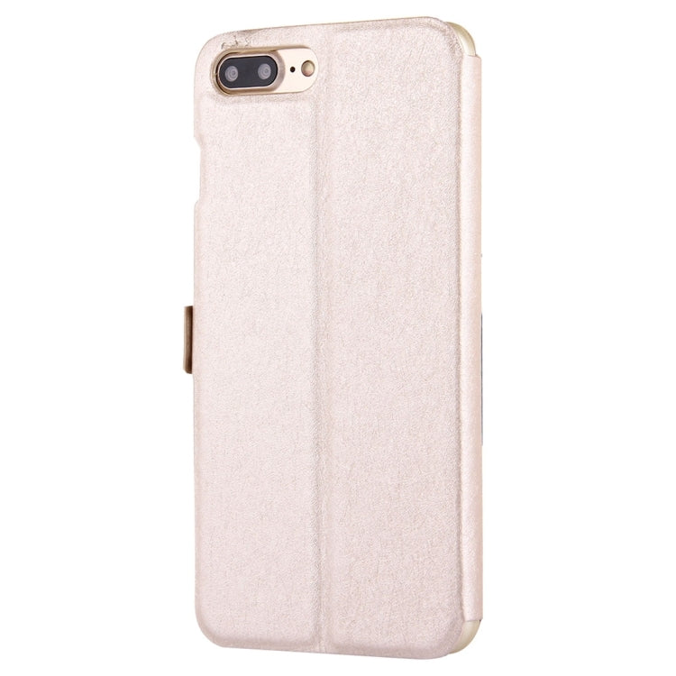 For iPhone 8 Plus & 7 Plus   Solid Color Horizontal Flip Leather Case with Call Display ID & Holder & Magnetic Buckle