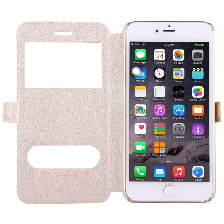 For iPhone 8 Plus & 7 Plus   Solid Color Horizontal Flip Leather Case with Call Display ID & Holder & Magnetic Buckle