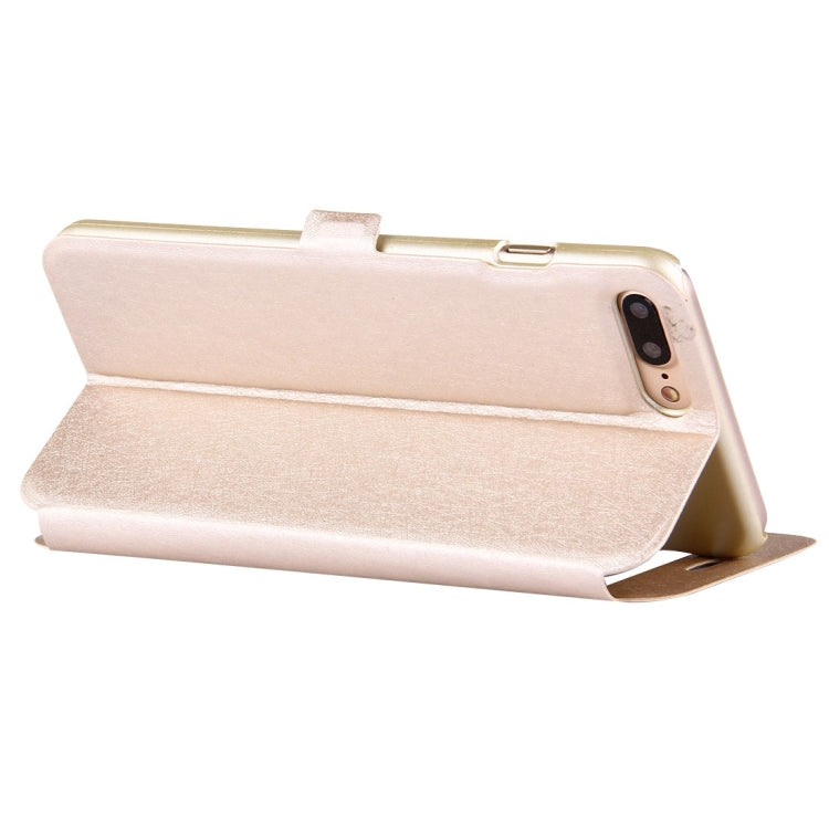 For iPhone 8 Plus & 7 Plus   Solid Color Horizontal Flip Leather Case with Call Display ID & Holder & Magnetic Buckle
