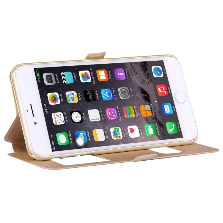 For iPhone 8 Plus & 7 Plus   Solid Color Horizontal Flip Leather Case with Call Display ID & Holder & Magnetic Buckle