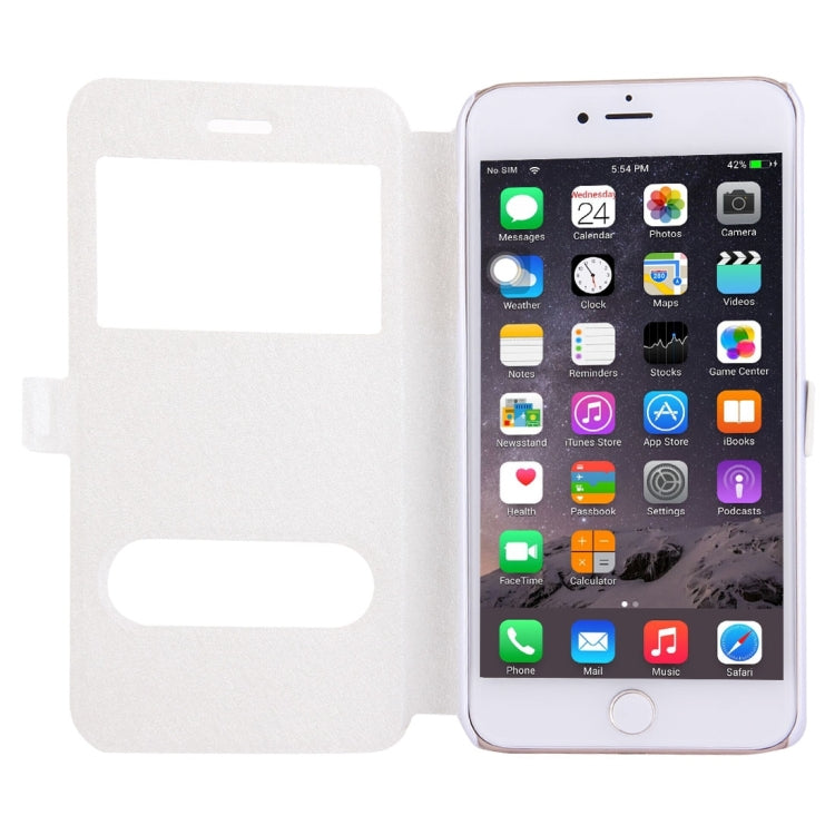 For iPhone 8 Plus & 7 Plus   Solid Color Horizontal Flip Leather Case with Call Display ID & Holder & Magnetic Buckle