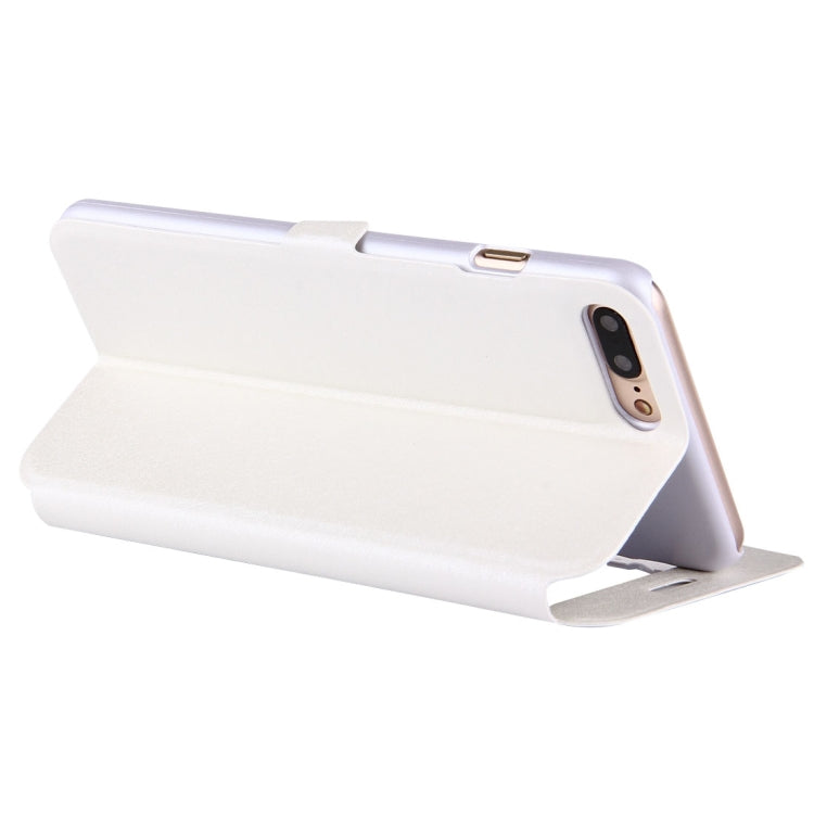 For iPhone 8 Plus & 7 Plus   Solid Color Horizontal Flip Leather Case with Call Display ID & Holder & Magnetic Buckle