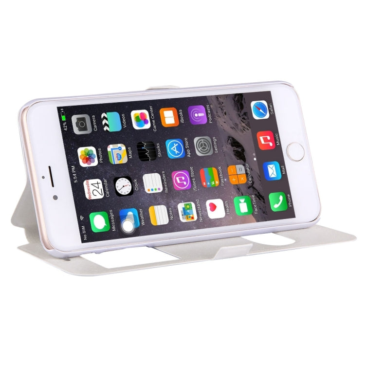 For iPhone 8 Plus & 7 Plus   Solid Color Horizontal Flip Leather Case with Call Display ID & Holder & Magnetic Buckle