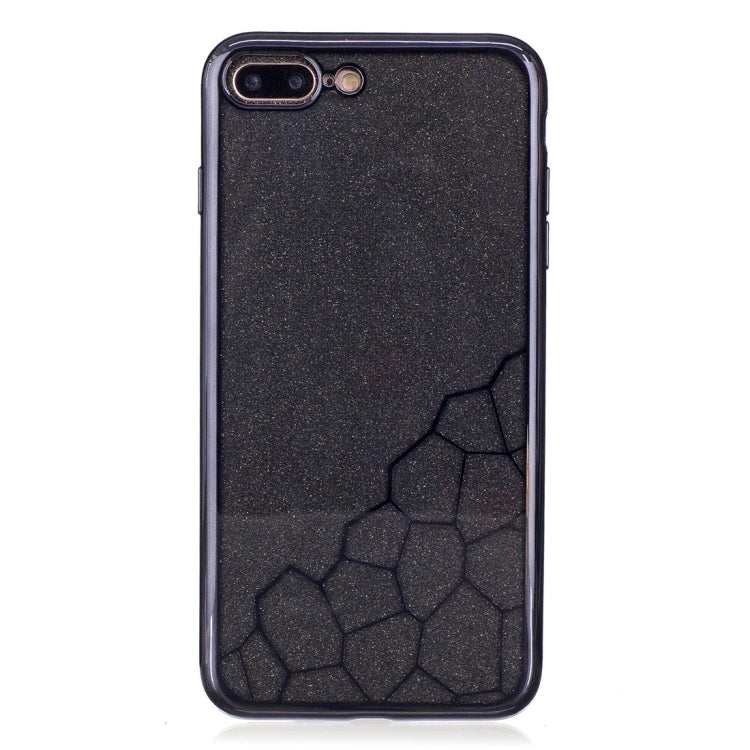 For iPhone 8 Plus & 7 Plus   Electroplating Small Cubes TPU Protective Back Cover Case
