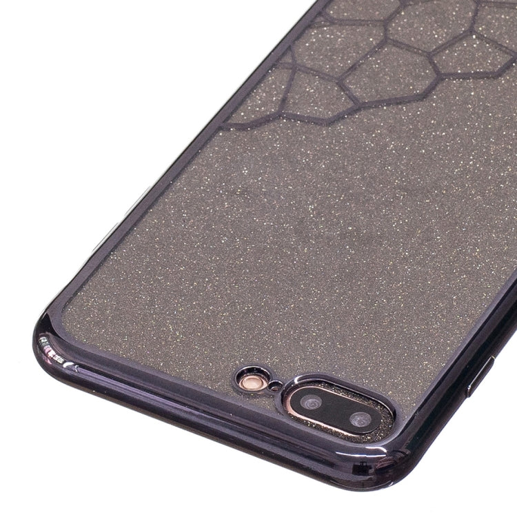 For iPhone 8 Plus & 7 Plus   Electroplating Small Cubes TPU Protective Back Cover Case