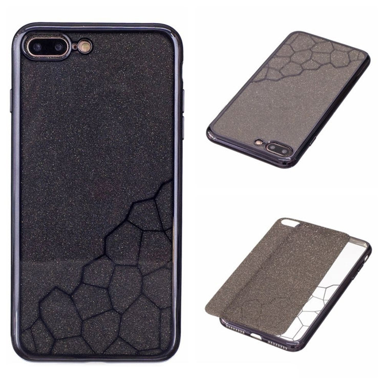 For iPhone 8 Plus & 7 Plus   Electroplating Small Cubes TPU Protective Back Cover Case