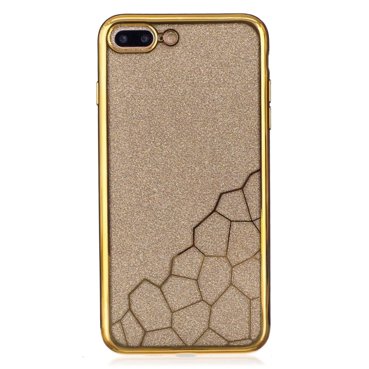 For iPhone 8 Plus & 7 Plus   Electroplating Small Cubes TPU Protective Back Cover Case