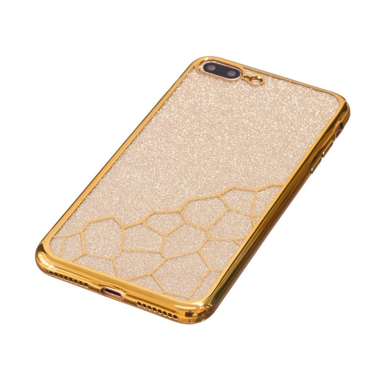 For iPhone 8 Plus & 7 Plus   Electroplating Small Cubes TPU Protective Back Cover Case