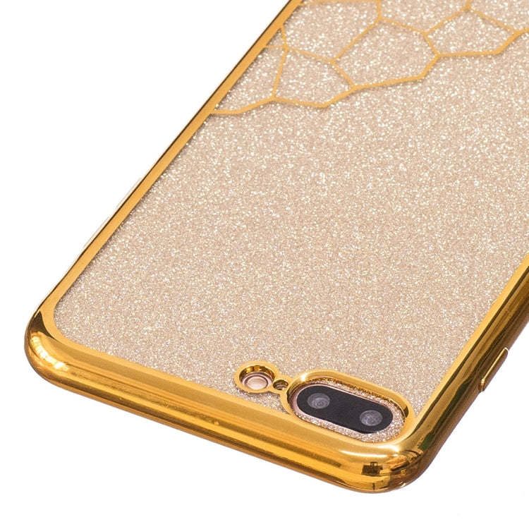 For iPhone 8 Plus & 7 Plus   Electroplating Small Cubes TPU Protective Back Cover Case
