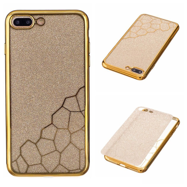 For iPhone 8 Plus & 7 Plus   Electroplating Small Cubes TPU Protective Back Cover Case