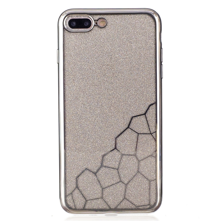 For iPhone 8 Plus & 7 Plus   Electroplating Small Cubes TPU Protective Back Cover Case