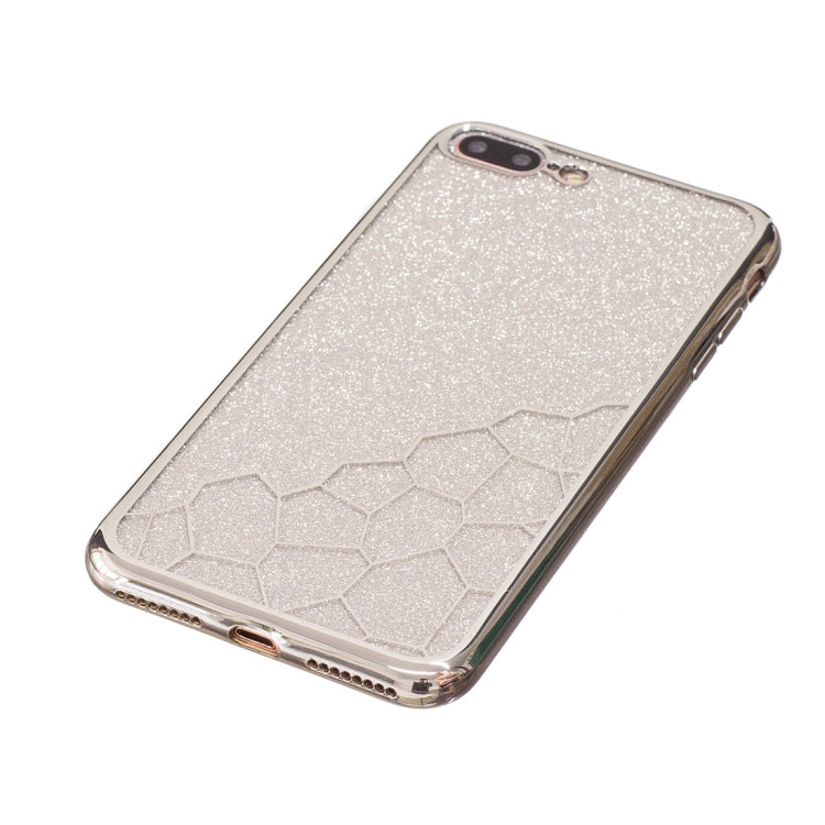 For iPhone 8 Plus & 7 Plus   Electroplating Small Cubes TPU Protective Back Cover Case