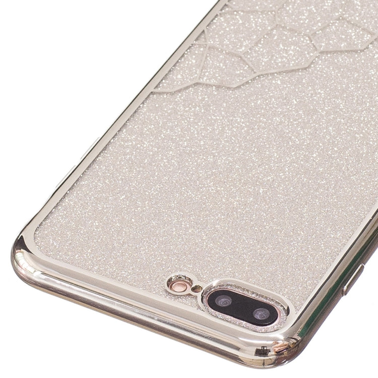 For iPhone 8 Plus & 7 Plus   Electroplating Small Cubes TPU Protective Back Cover Case