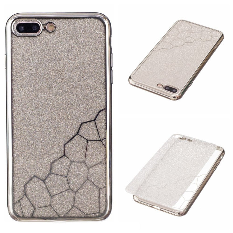For iPhone 8 Plus & 7 Plus   Electroplating Small Cubes TPU Protective Back Cover Case