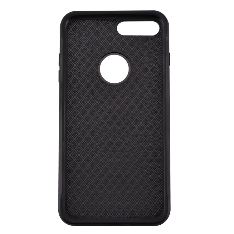 For iPhone 8 Plus & 7 Plus   Carbon Fiber Texture TPU + PC Combination Back Case