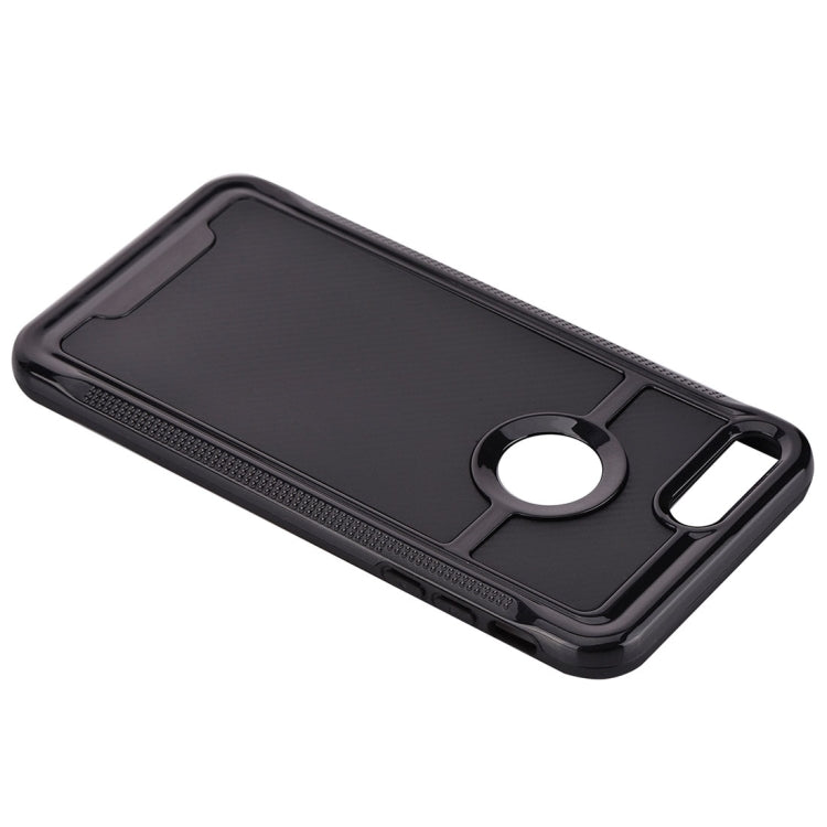 For iPhone 8 Plus & 7 Plus   Carbon Fiber Texture TPU + PC Combination Back Case