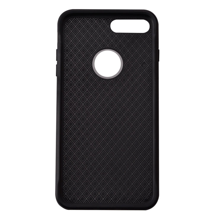 For iPhone 8 Plus & 7 Plus   Carbon Fiber Texture TPU + PC Combination Back Case