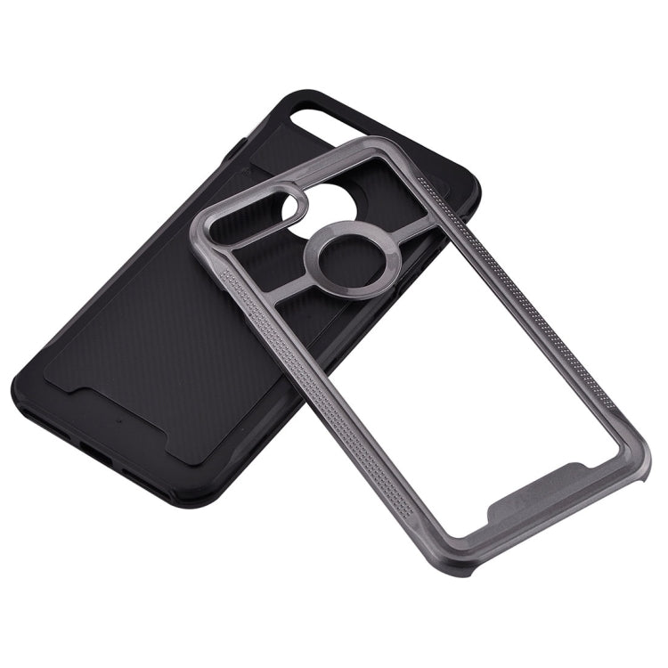 For iPhone 8 Plus & 7 Plus   Carbon Fiber Texture TPU + PC Combination Back Case