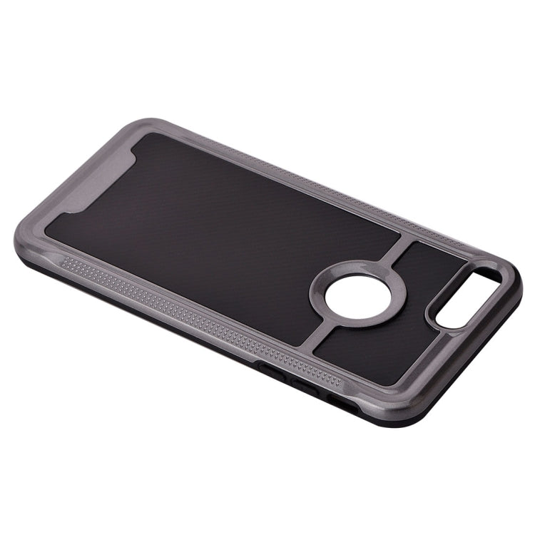 For iPhone 8 Plus & 7 Plus   Carbon Fiber Texture TPU + PC Combination Back Case