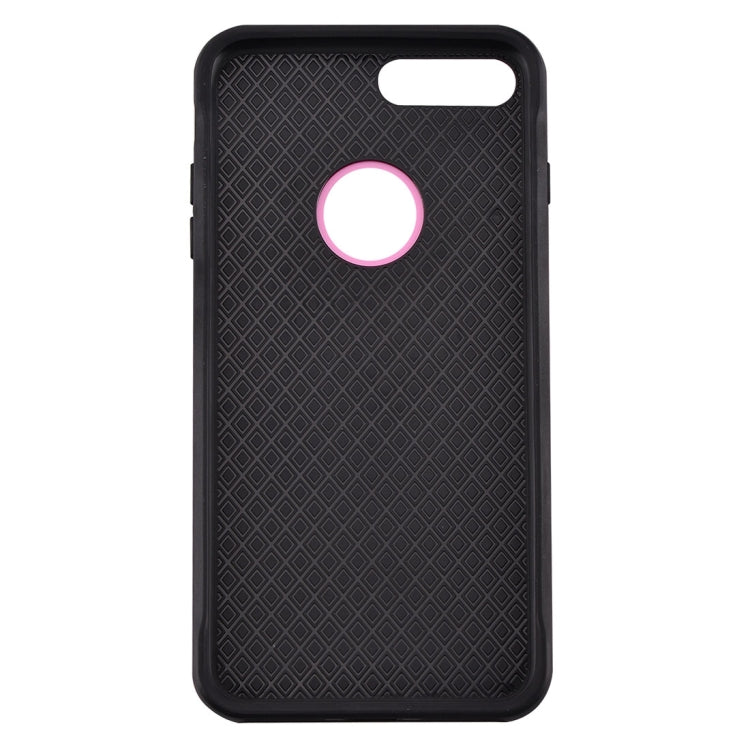 For iPhone 8 Plus & 7 Plus   Carbon Fiber Texture TPU + PC Combination Back Case