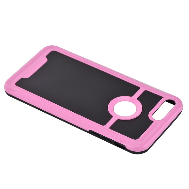 For iPhone 8 Plus & 7 Plus   Carbon Fiber Texture TPU + PC Combination Back Case