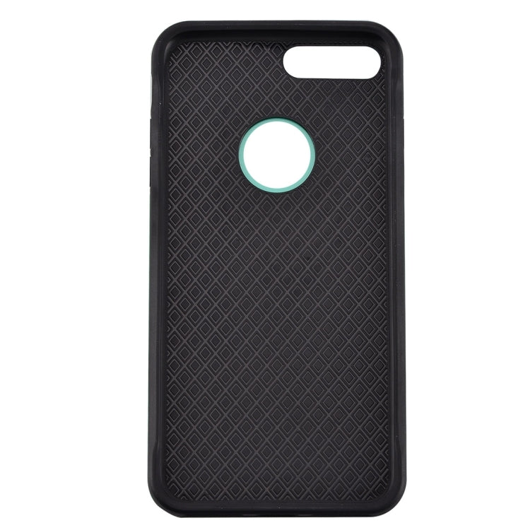 For iPhone 8 Plus & 7 Plus   Carbon Fiber Texture TPU + PC Combination Back Case
