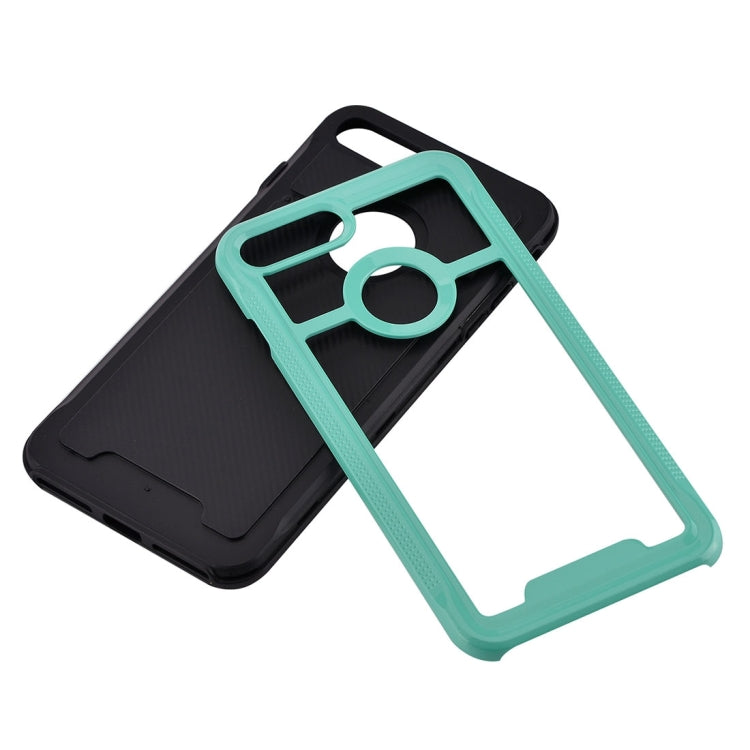 For iPhone 8 Plus & 7 Plus   Carbon Fiber Texture TPU + PC Combination Back Case
