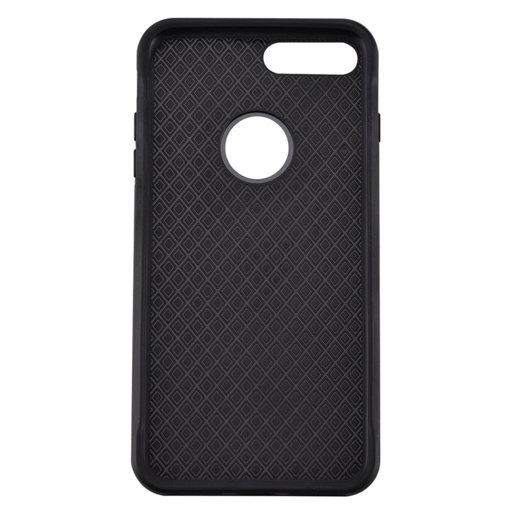 For iPhone 8 Plus & 7 Plus   Carbon Fiber Texture TPU + PC Combination Back Case
