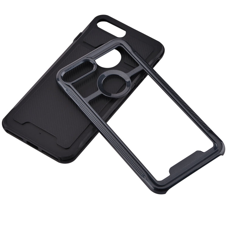For iPhone 8 Plus & 7 Plus   Carbon Fiber Texture TPU + PC Combination Back Case