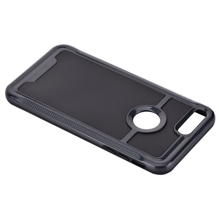 For iPhone 8 Plus & 7 Plus   Carbon Fiber Texture TPU + PC Combination Back Case