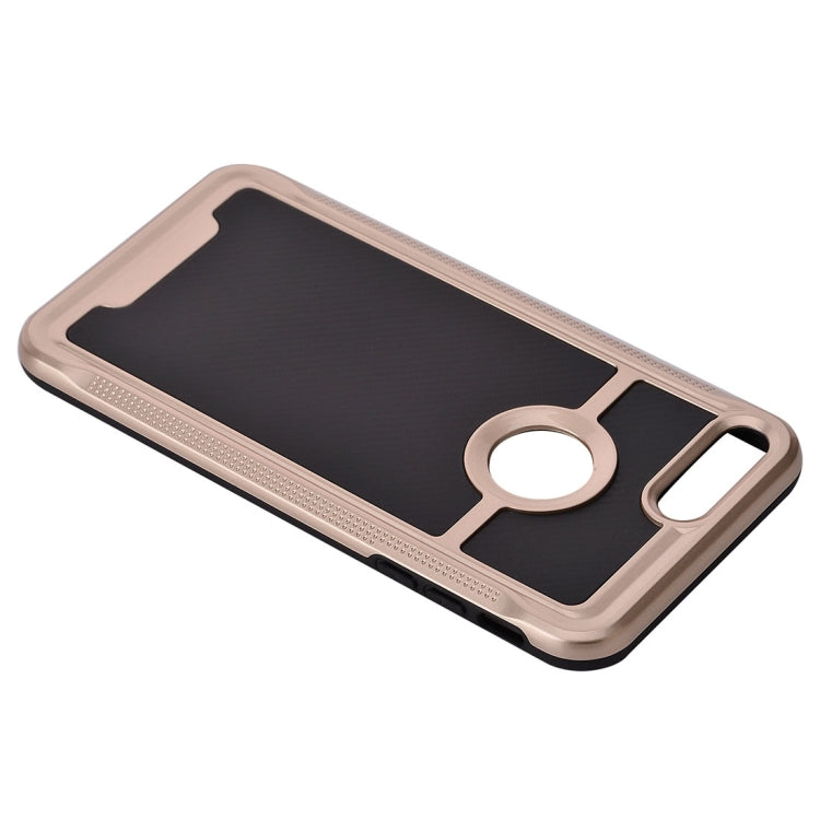 For iPhone 8 Plus & 7 Plus   Carbon Fiber Texture TPU + PC Combination Back Case