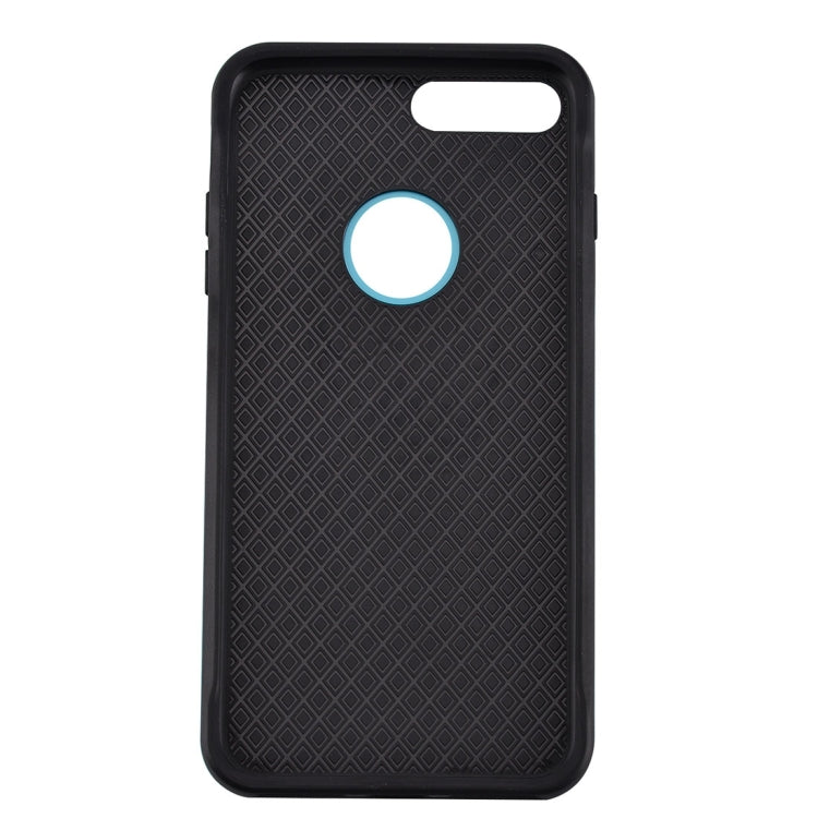 For iPhone 8 Plus & 7 Plus   Carbon Fiber Texture TPU + PC Combination Back Case