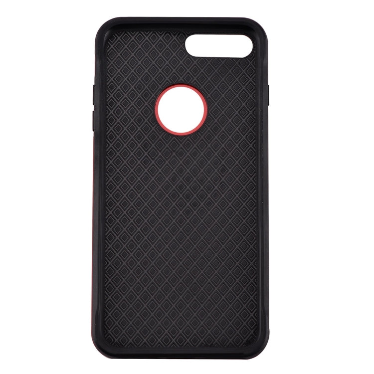 For iPhone 8 Plus & 7 Plus   Carbon Fiber Texture TPU + PC Combination Back Case