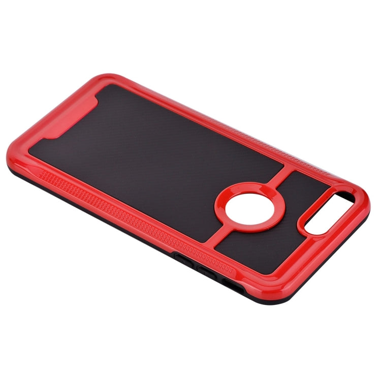 For iPhone 8 Plus & 7 Plus   Carbon Fiber Texture TPU + PC Combination Back Case
