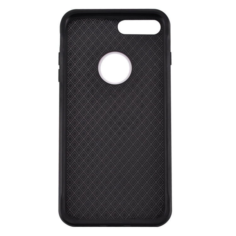 For iPhone 8 Plus & 7 Plus   Carbon Fiber Texture TPU + PC Combination Back Case