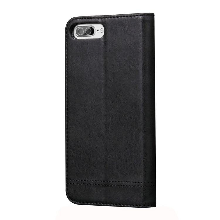 For iPhone 8 Plus & 7 Plus   Retro Crazy Horse Texture Magnetic Adsorption Horizontal Flip Leather Case with Card Slot & Holder & Wallet