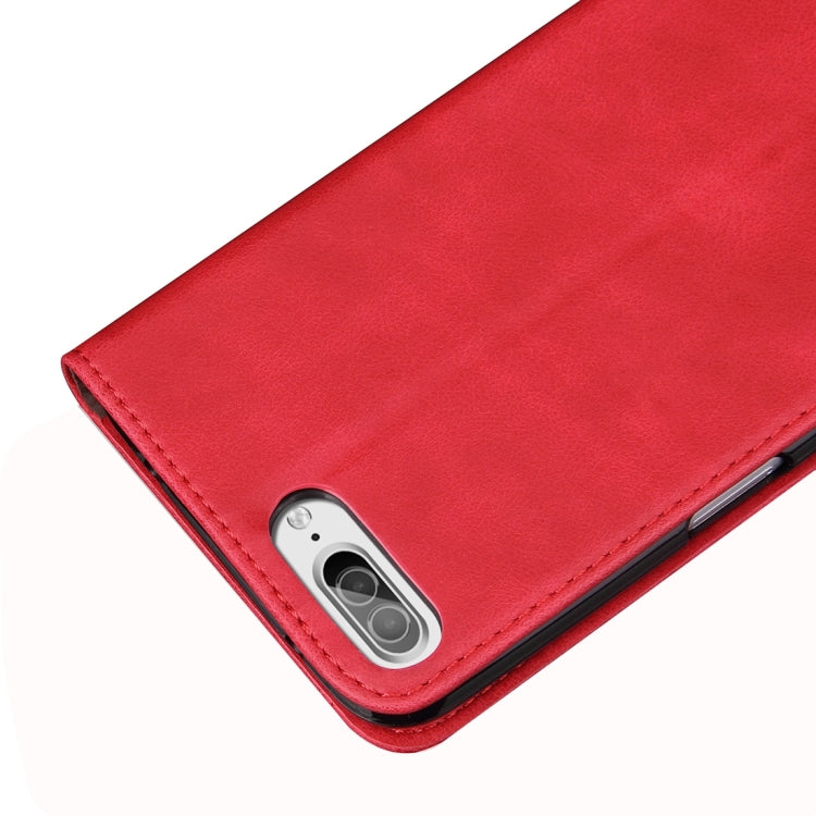 For iPhone 8 Plus & 7 Plus   Retro Crazy Horse Texture Magnetic Adsorption Horizontal Flip Leather Case with Card Slot & Holder & Wallet